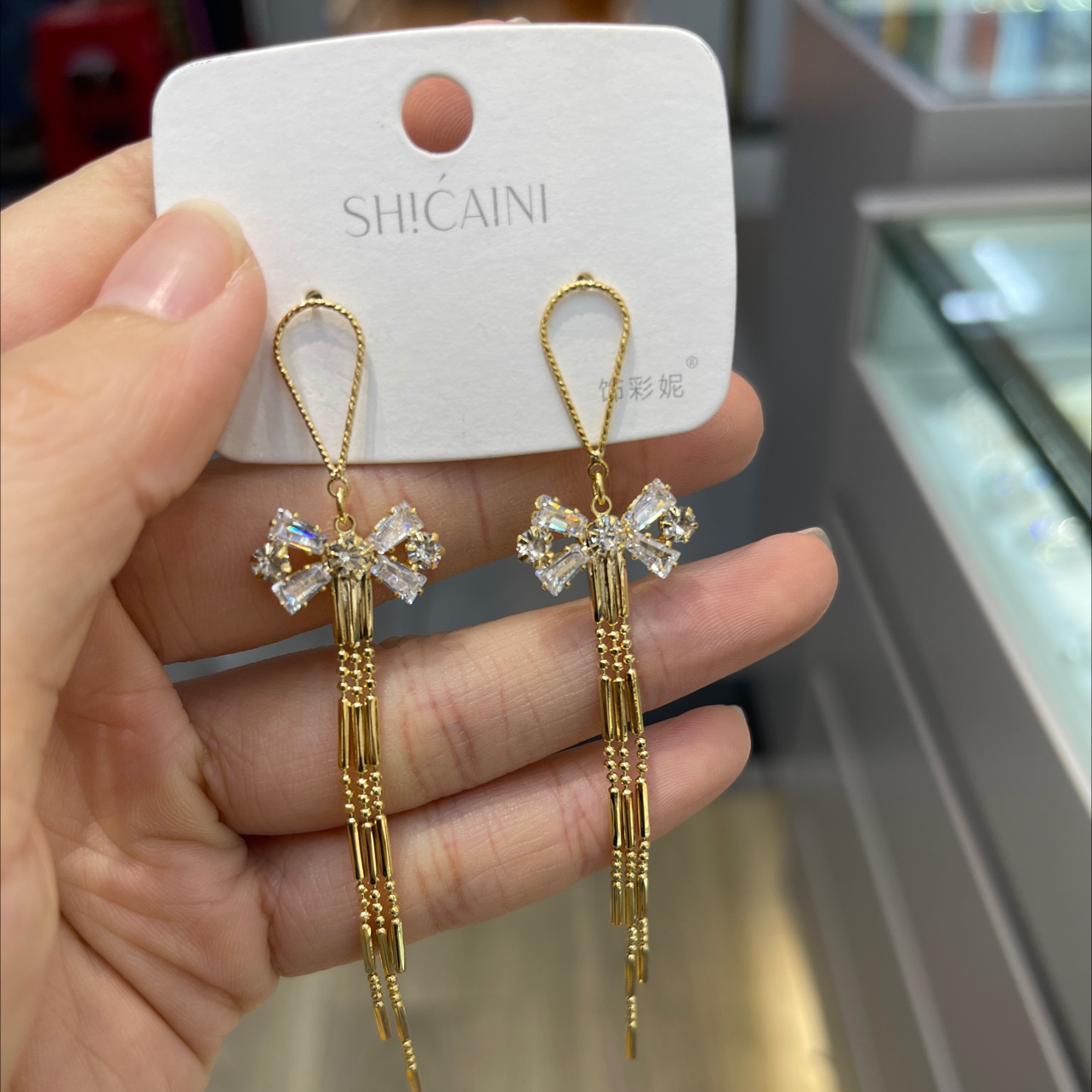 Tassel bow earrings