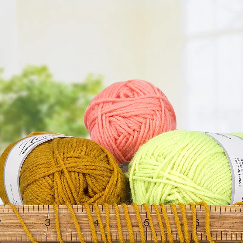 Acrylic wool medium thick thread hook slippers wool cushion baby hat wool hook shoes acrylic wool 4