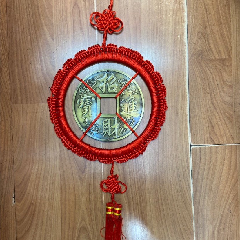 China knot art large lace alloy large character into treasure copper plate
