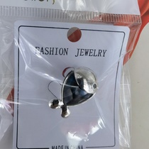 Delicate fish glass fashion collar pin