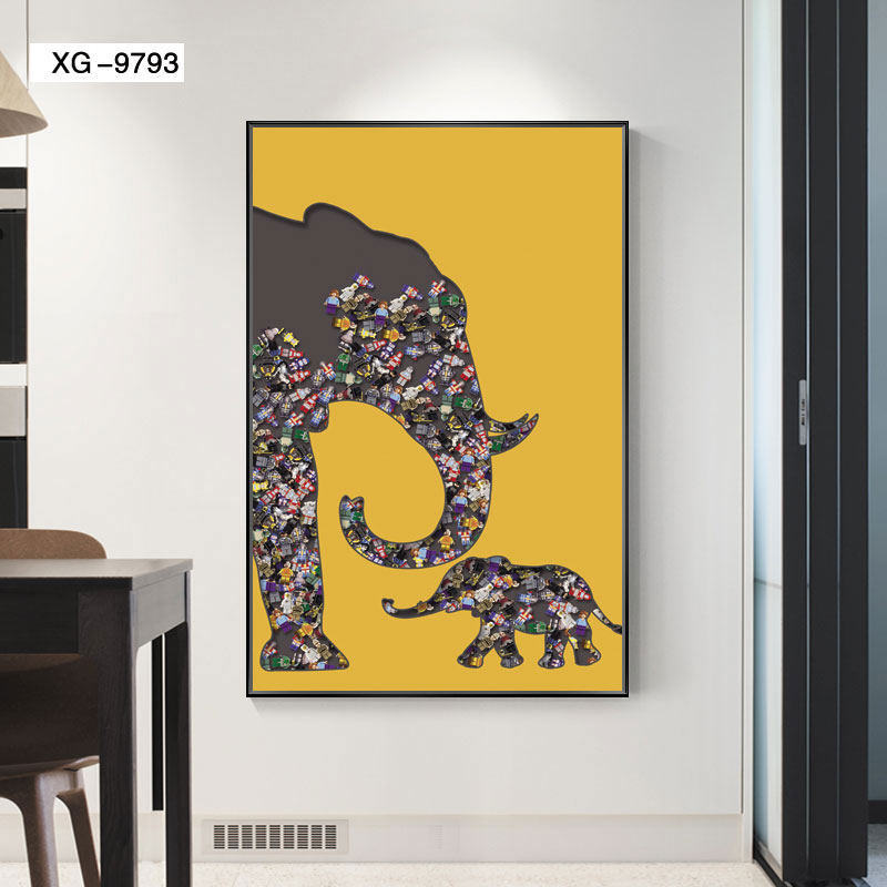 铝合金晶瓷晶贝玄关现代装饰画4️⃣白底实物图