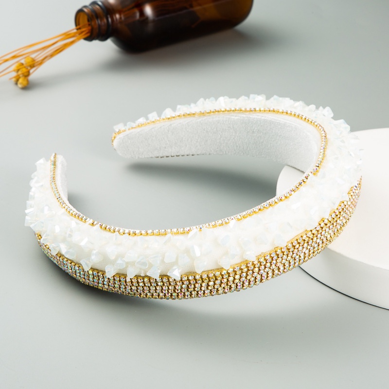 Europe And The United States Luxury Heavy Industry Broken Diamond Ab Drill Sponge Headband