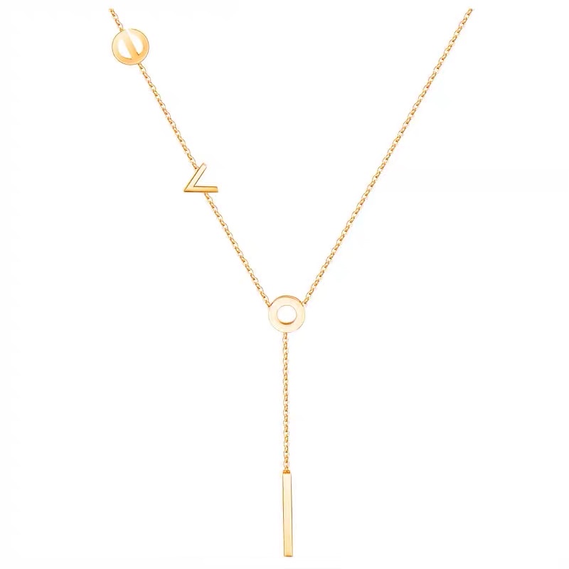 Elegant pendant titanium steel necklace, women's light luxury niche collarbone chain, personalized accessory 12 Specification image