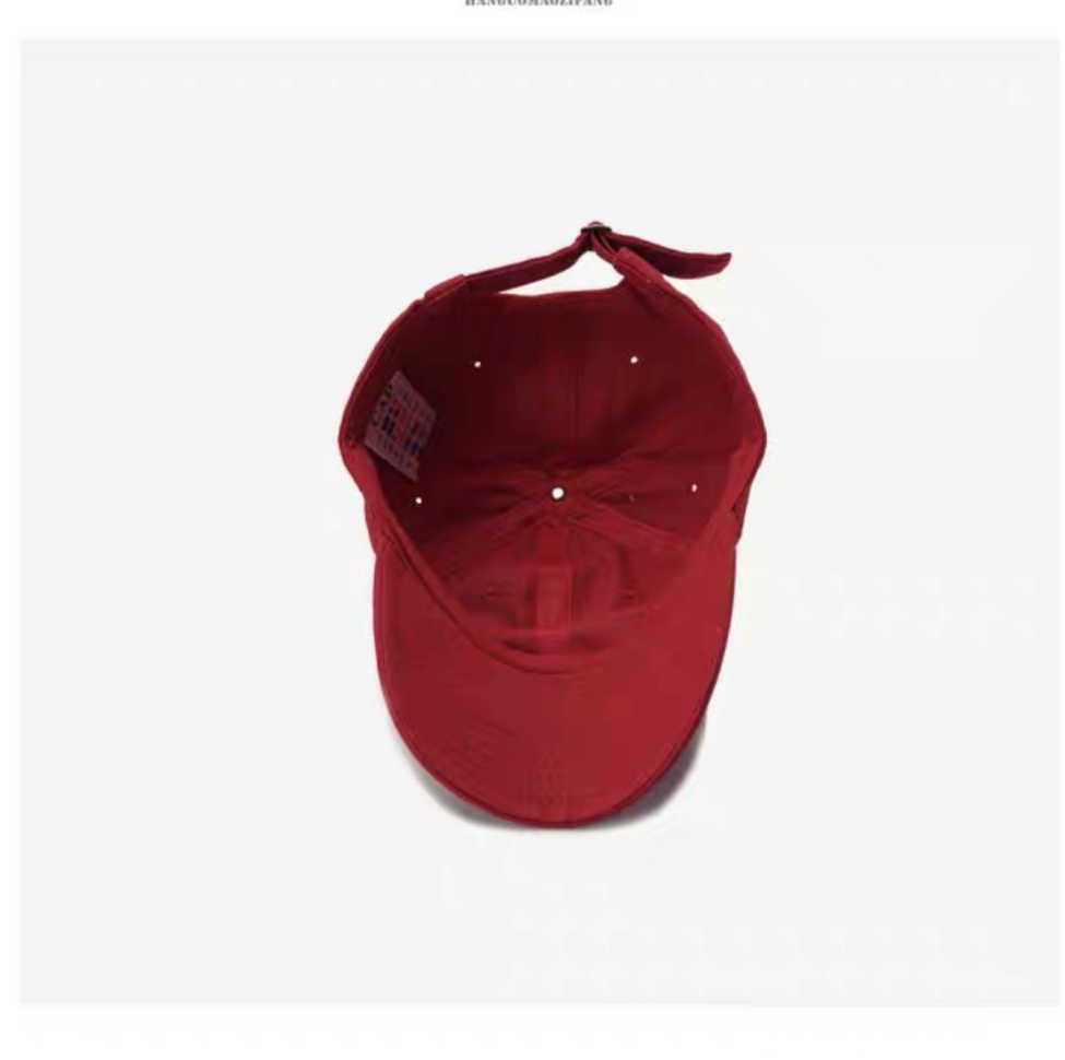 Solid-colored baseball caps, men's and women's trendy Instagram brand, beige, Japanese khaki, versatile for spring and summer detail image 3