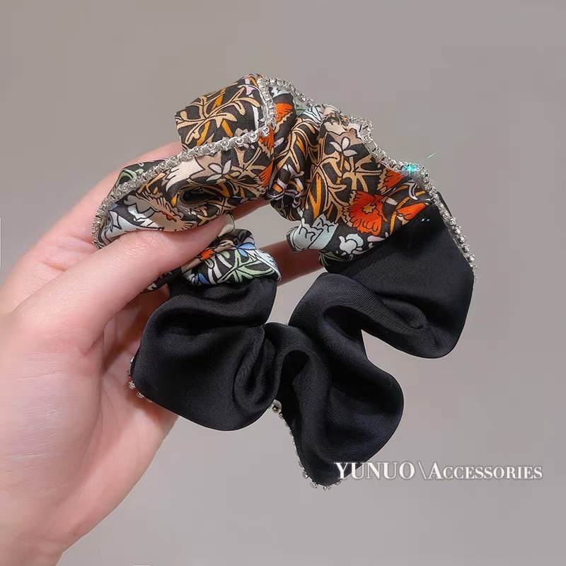 Emiya Korean style hair tie, elegant bun hairstyle for girls, large intestine hair band, popular summer leather band hair tie, 2021 New Style 048