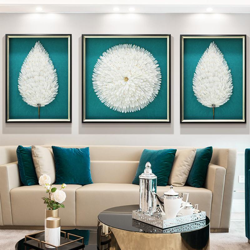 Living room physical painting bloom
