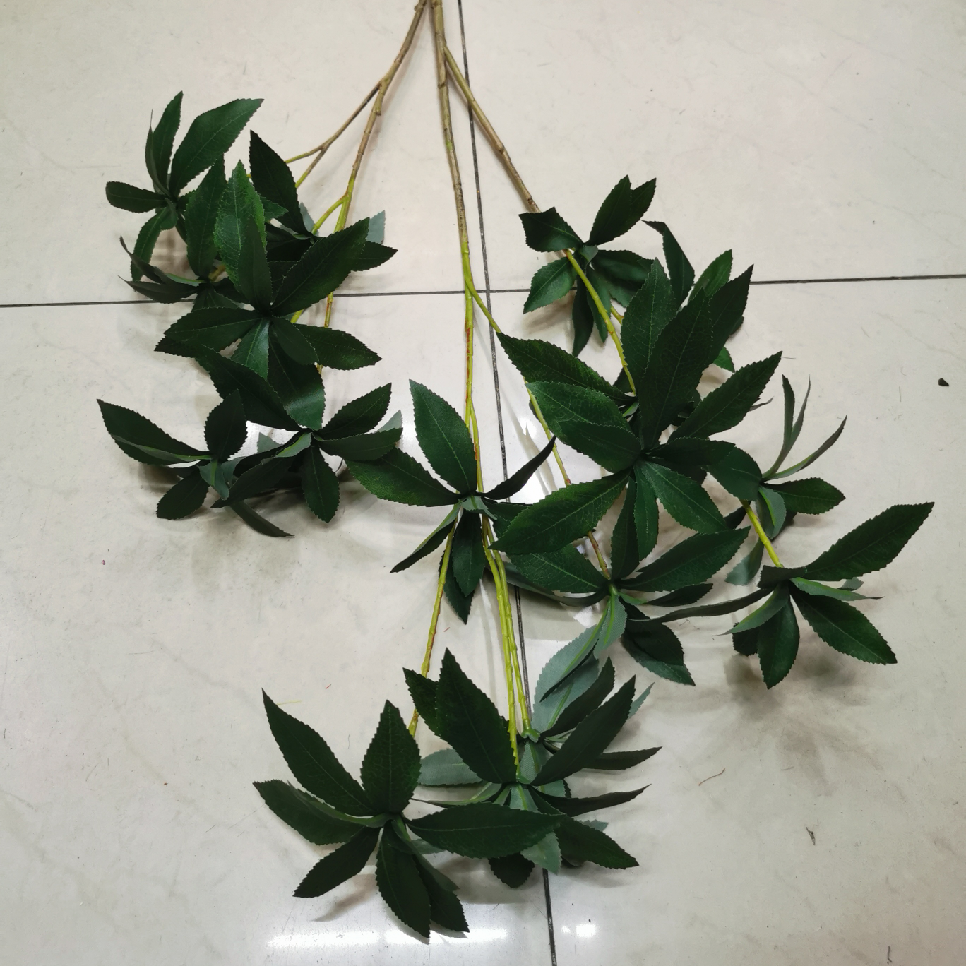 Single branch rattan strip leaf plant simulation flower fake flower flower bonsai living room hotel wedding video decoration tree anesthesia wood