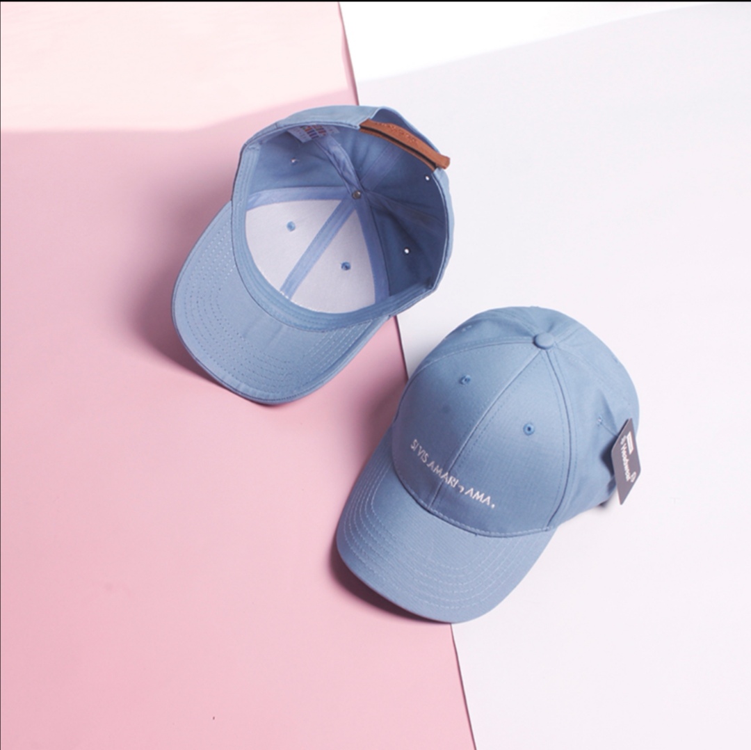 Korean version of "uncle" pure cotton letter baseball cap, male and female student couple curved brim sports cap, Korean version of versatile baseball cap, sun hat Item Picture