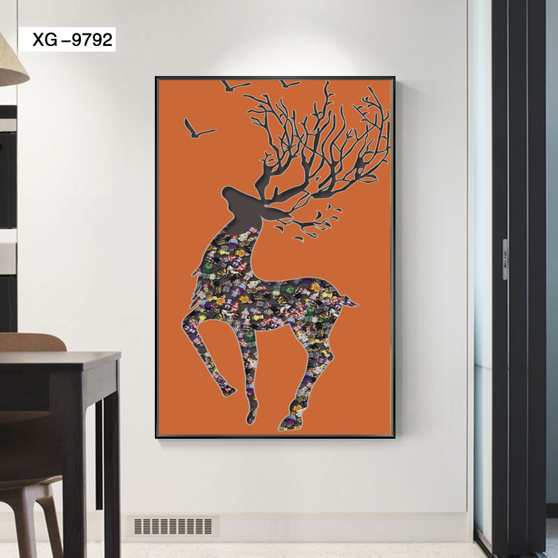 铝合金晶瓷晶贝玄关现代装饰画4️⃣产品图