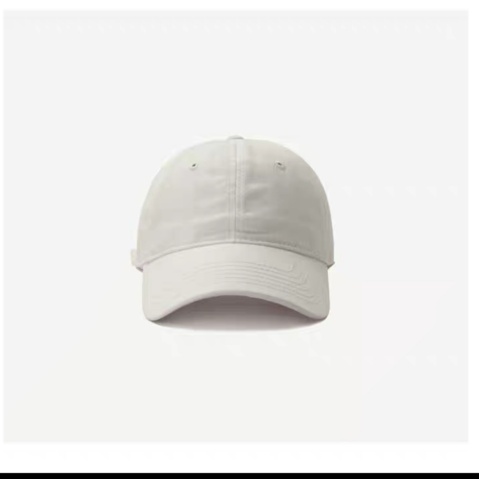 Solid-colored baseball caps, men's and women's trendy Instagram brand, beige, Japanese khaki, versatile for spring and summer detail image 1