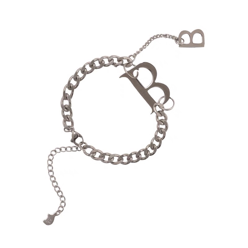 Popular online celebrity best-selling accessory, popular design, versatile letter titanium steel bracelet for women