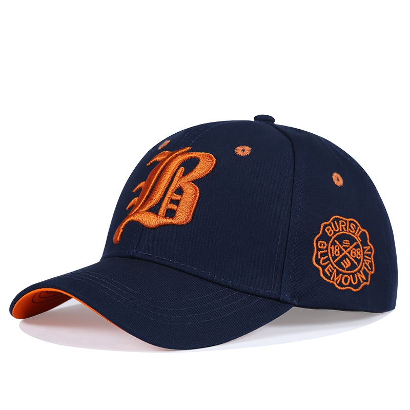 New pure cotton letter baseball caps for male and female students, couple curved sports caps, Korean-style versatile baseball caps detail image 2