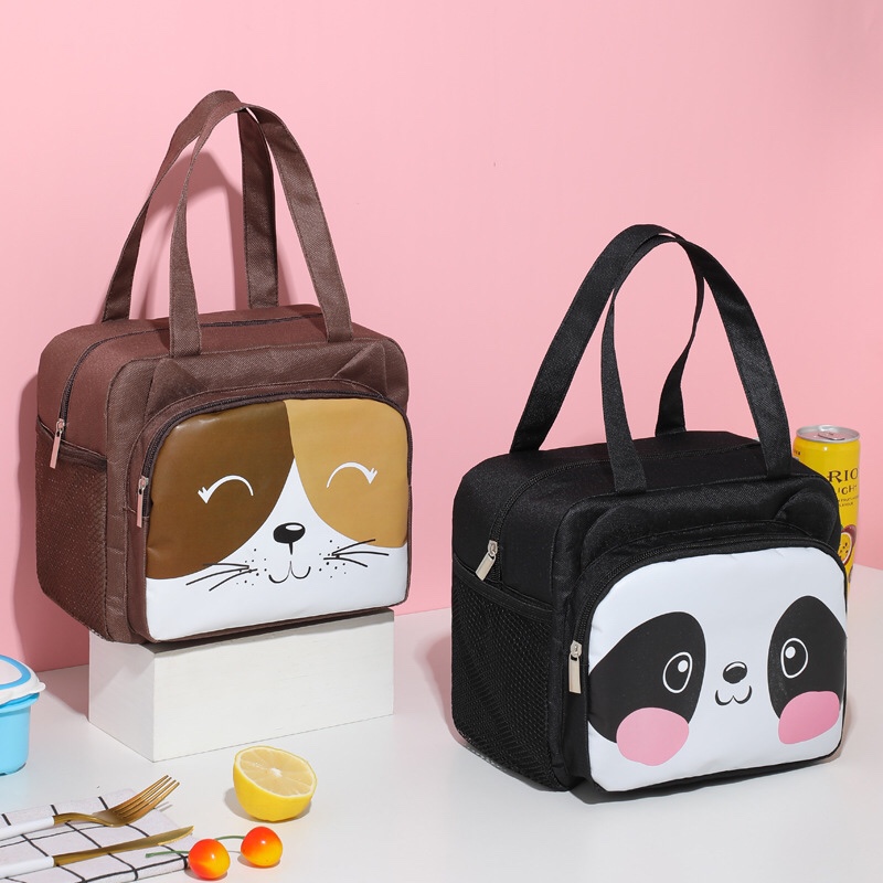 Thickened aluminum foil insulated lunch box, large-capacity cartoon student hand-held rice bag in stock