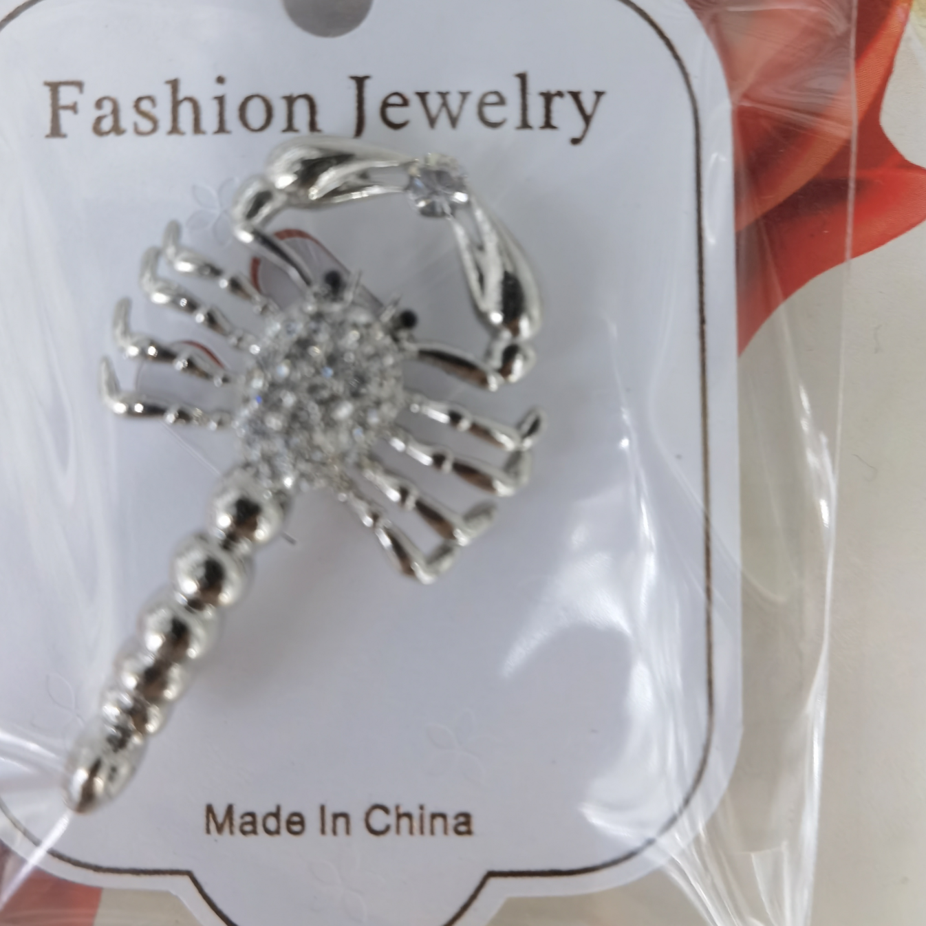 Scorpion Rhinestones Fashion all-in-one brooch for women