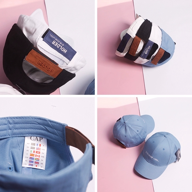 Korean version of "uncle" pure cotton letter baseball cap, male and female student couple curved brim sports cap, Korean version of versatile baseball cap, sun hat detail image 4