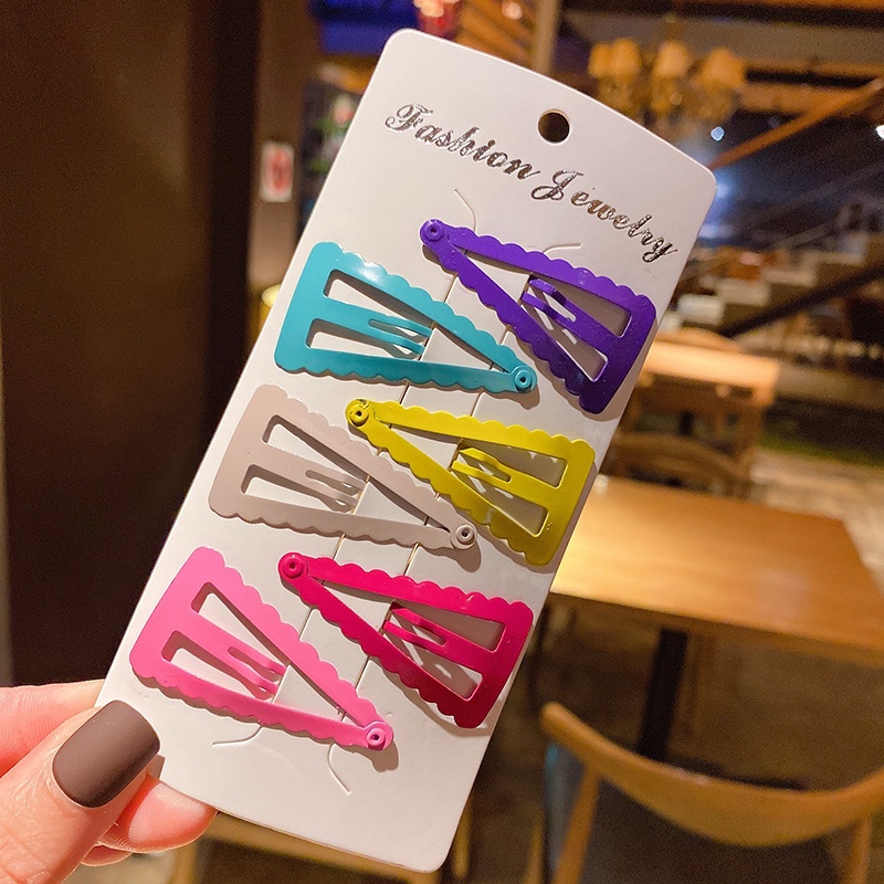 可爱宝宝五角星烤漆少女心刘海夹子爱心水滴