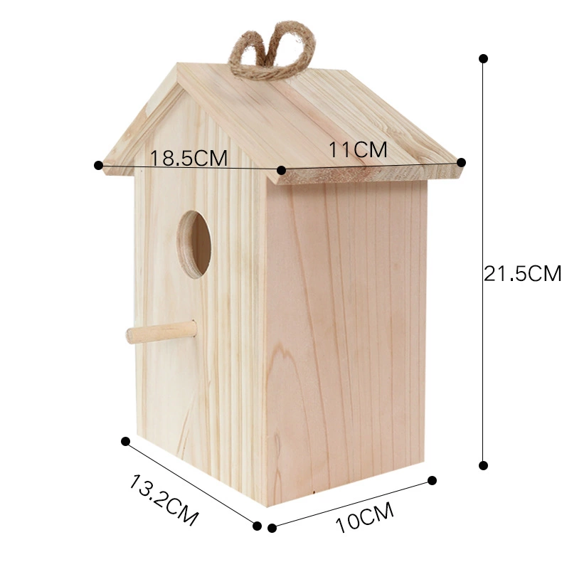 木质户外鸟窝喂鸟器 别墅园林窗户装饰带吸盘鸟巢鸟屋