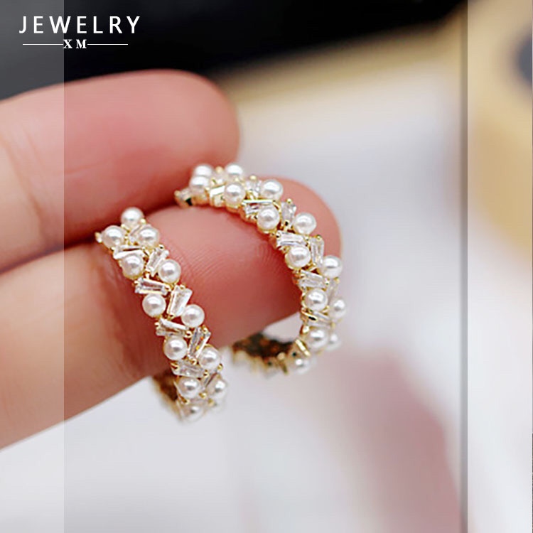 China tide zircon perla pendientes