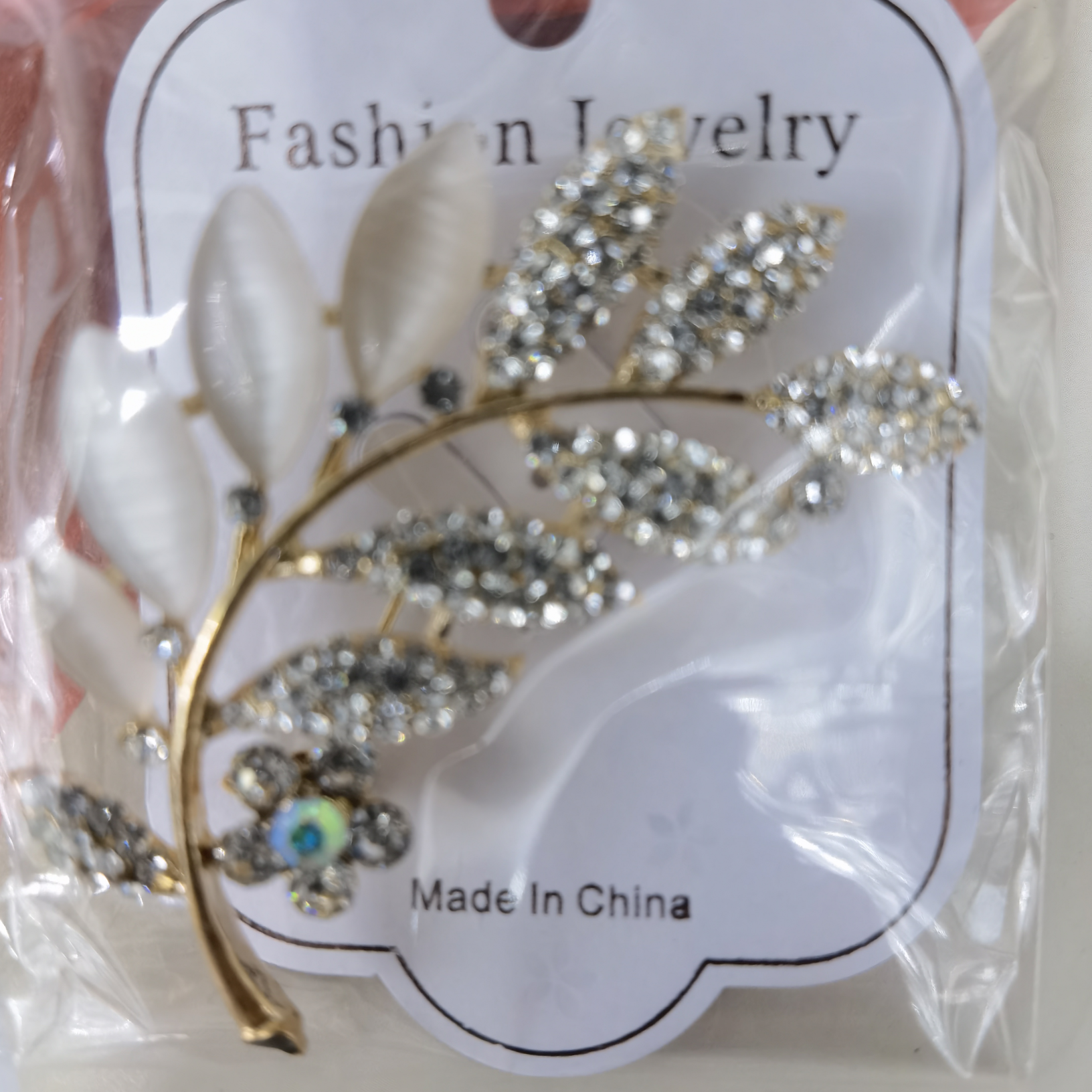 Opal fashion suit jacket brooch