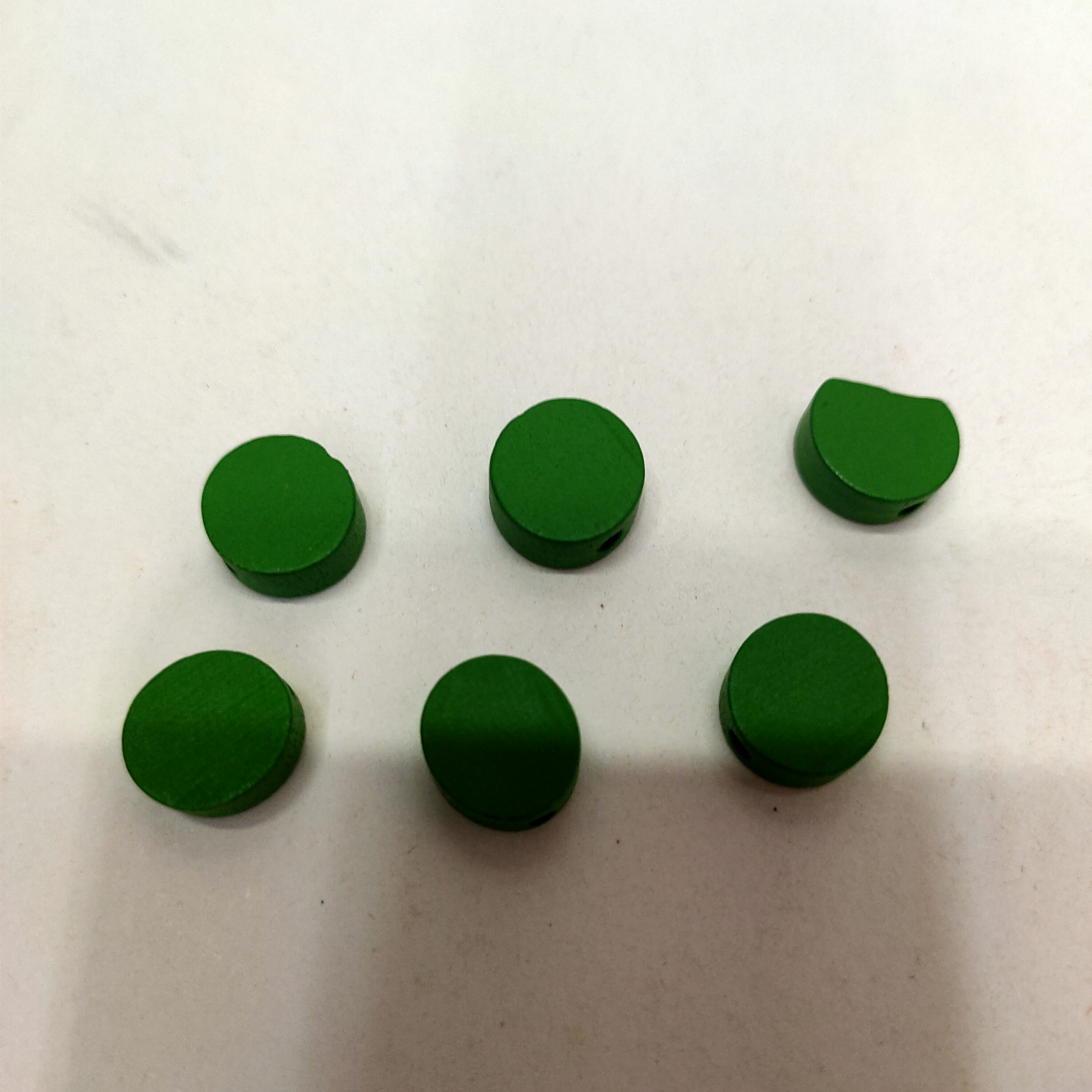 厂家直销木质配件小圆片绿色