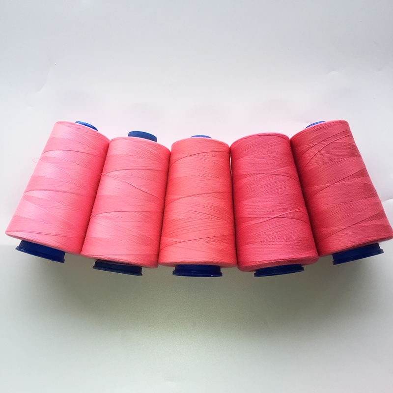 Water pink 402 polyester sewing machine thread orange red sewing thread Water red needle thread household large roll orange thread 9