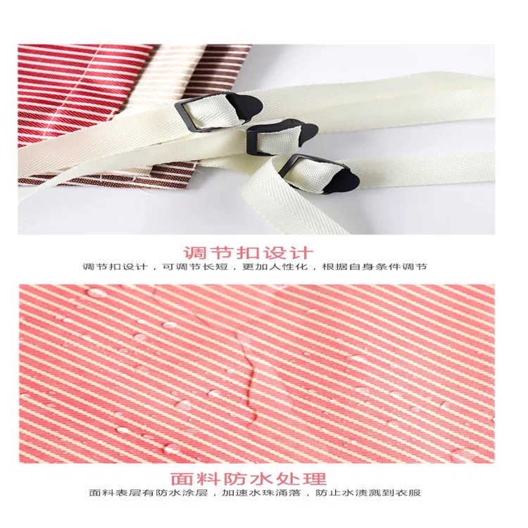 Korean-style kitchen waterproof, oil-proof and hand-wiping striped apron detail image 10