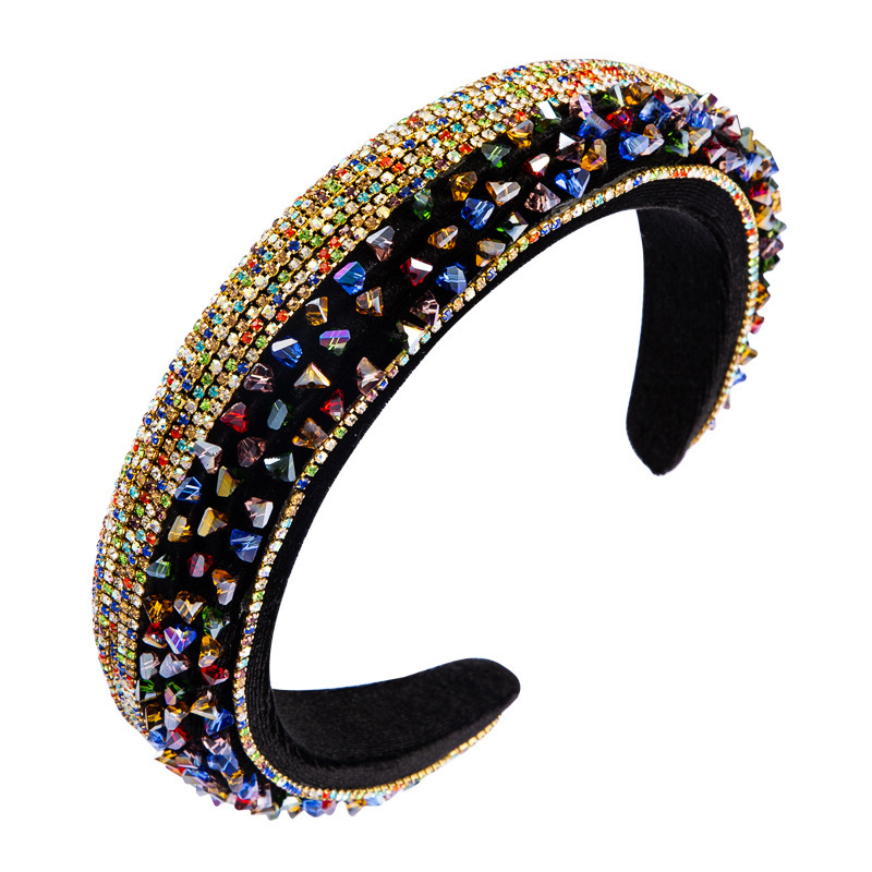 Europe And The United States Luxury Heavy Industry Broken Diamond Ab Drill Sponge Headband Specification drawing