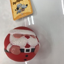 宠物玩具圣诞玩具红圣诞老人搪胶玩具