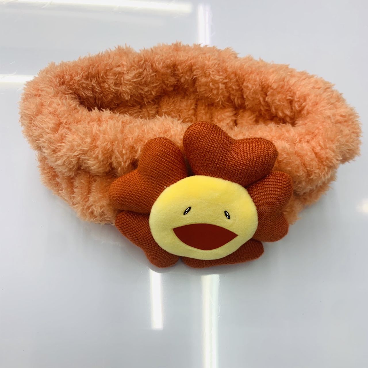 洗脸束发带太阳花橙色