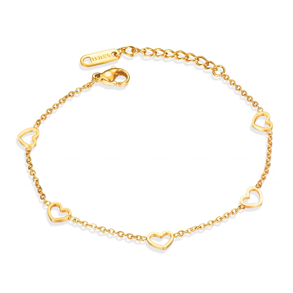 Popular online celebrity best-selling jewelry, niche design, versatile heart 💗 titanium steel bracelet for women Application Scenario