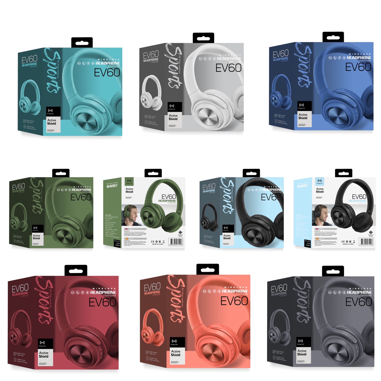 EV60 Bluetooth headphones with Bluetooth, card insertion and audio recording