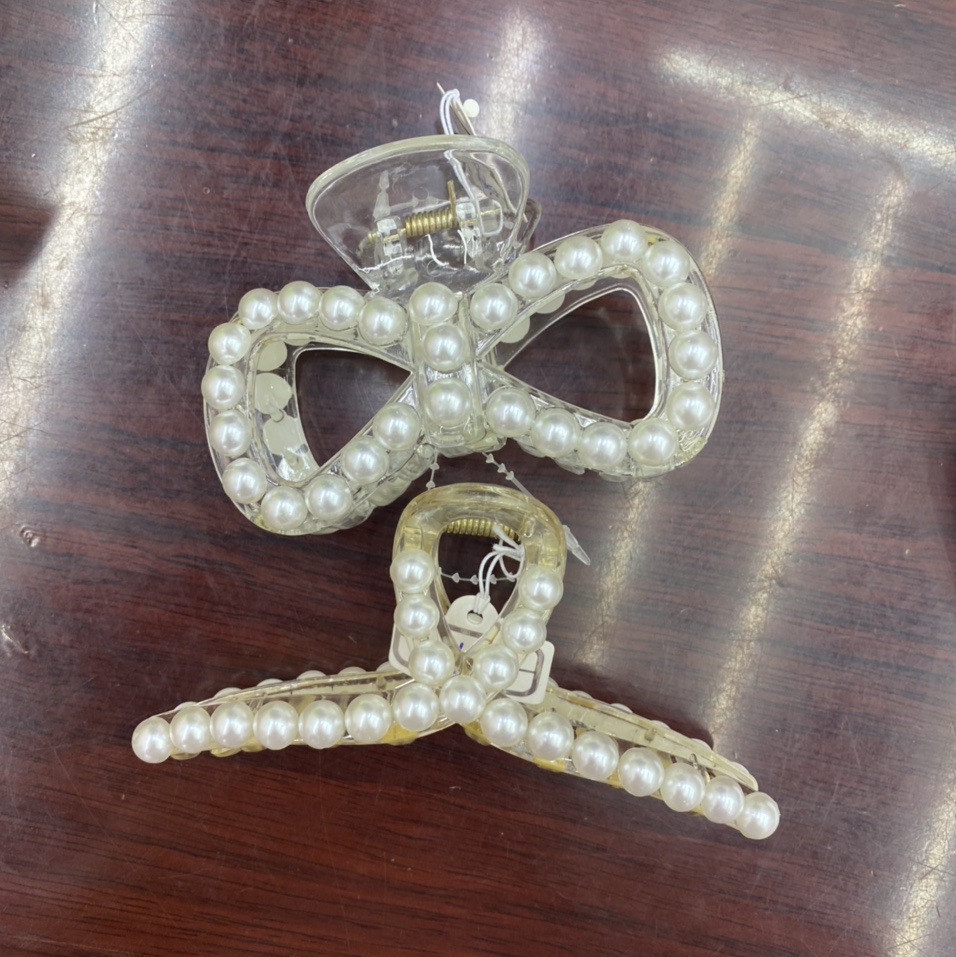 8cm pearl clip