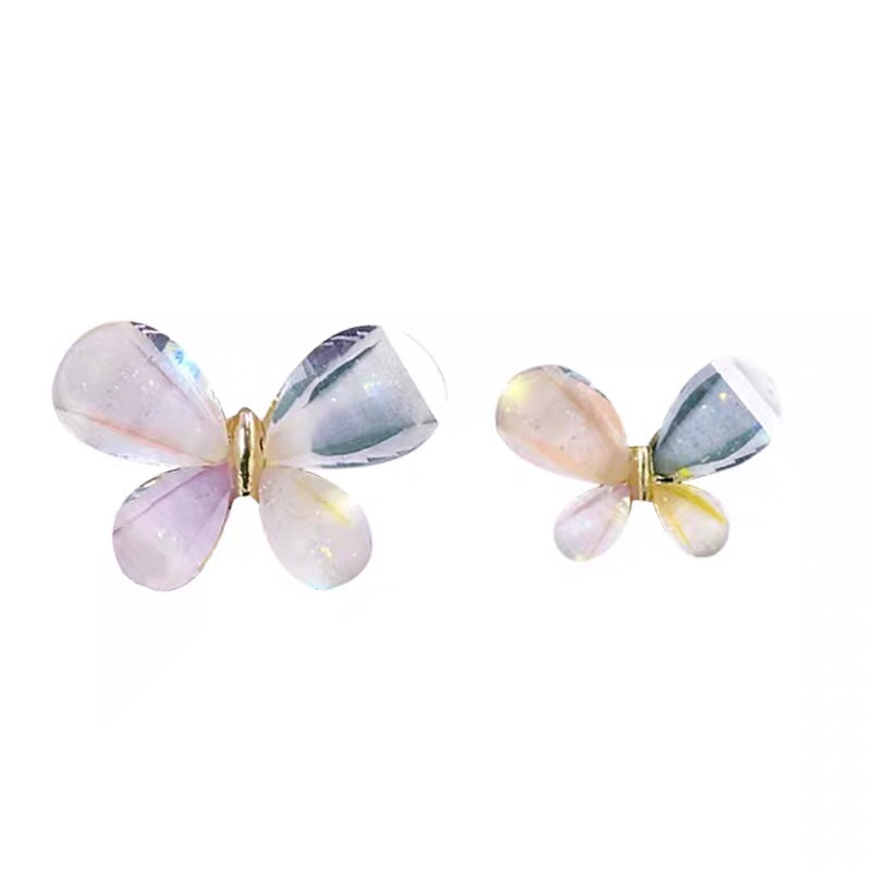 Sweet girl, cute butterfly, fashionable, simple and versatile stud earrings