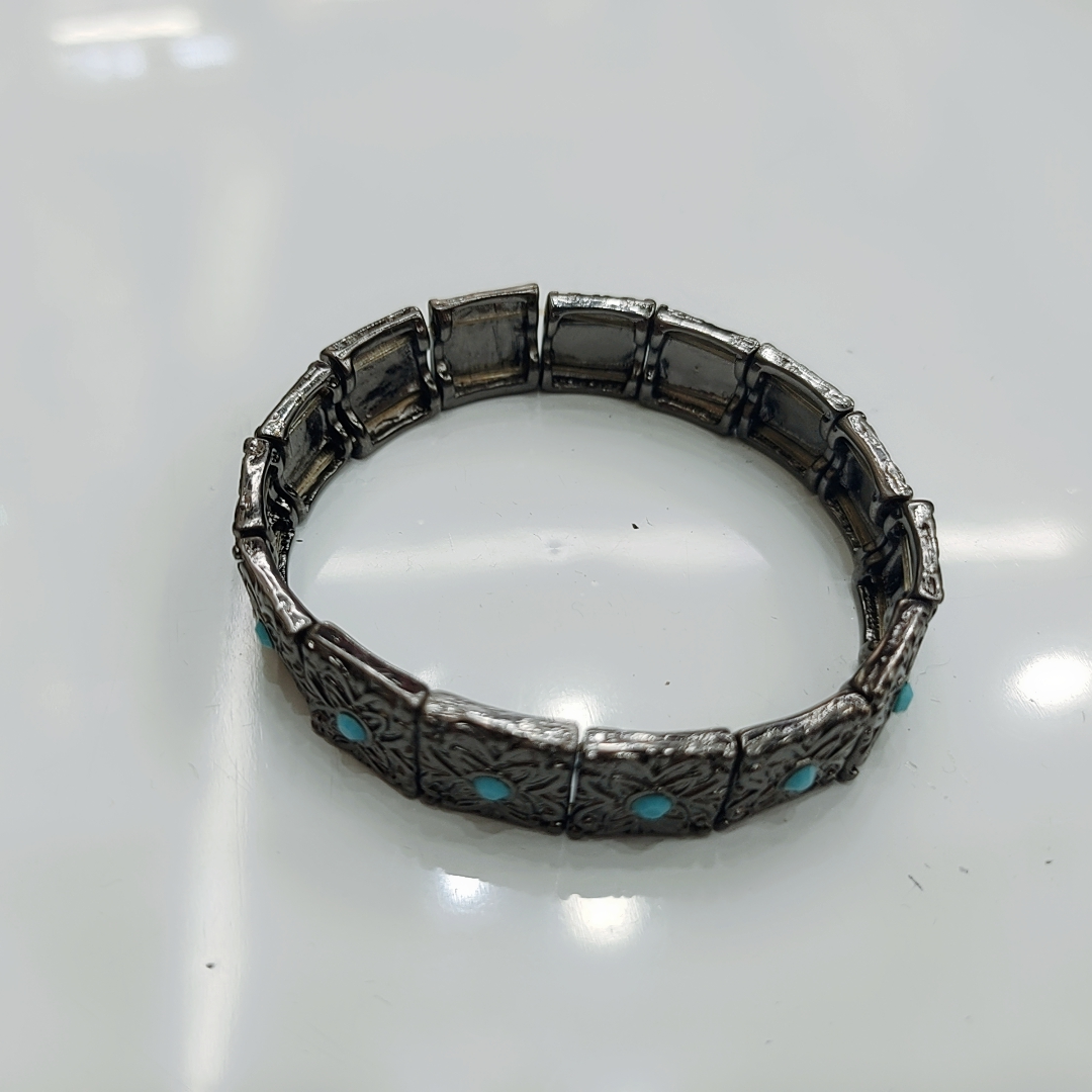 Resin diamond, simple and retro European and American style, light luxury and high-end feel, retro color bracelet, women's Instagram trendy, cold style dinner accessories