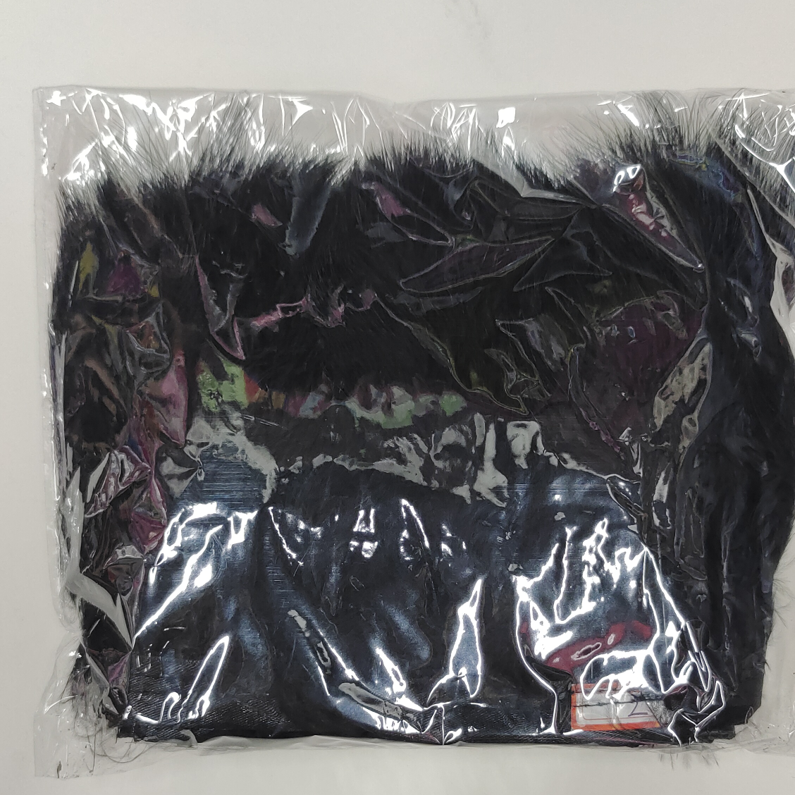 Turkey feather full flannelette bag black
