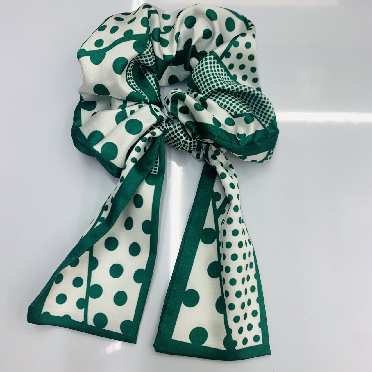 White colon with green spots