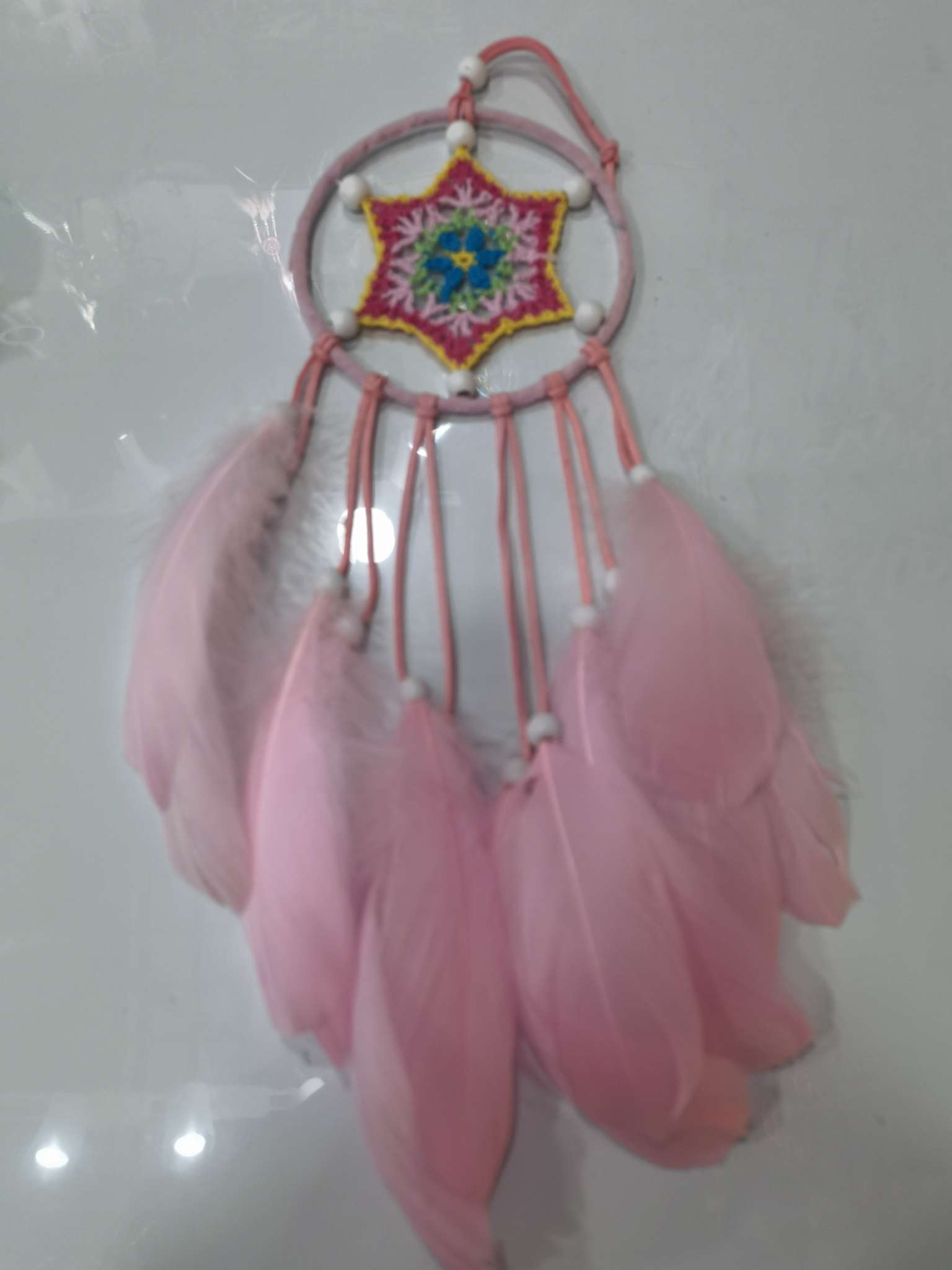 捕梦网创意蓝色少女心装饰物印第安风捕梦网挂饰手工编织详情图2