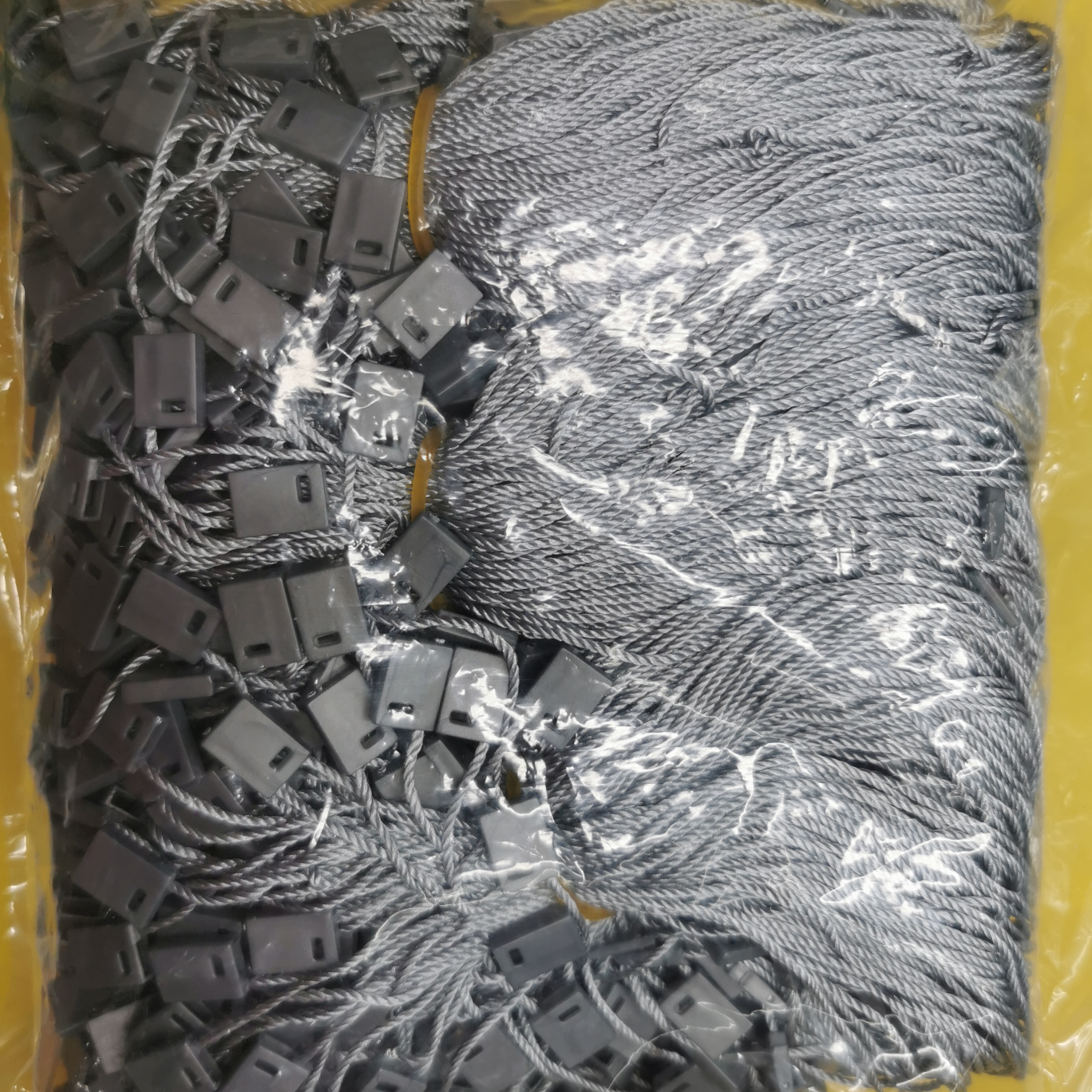银灰方扣吊粒吊牌线服装服饰配件辅料吊粒定制吊粒现货