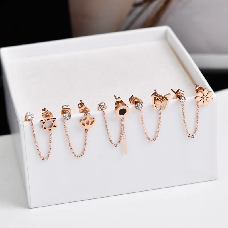Personalized earrings, creative and elegant titanium steel earrings and stud earrings for women, 22 Application Scenario