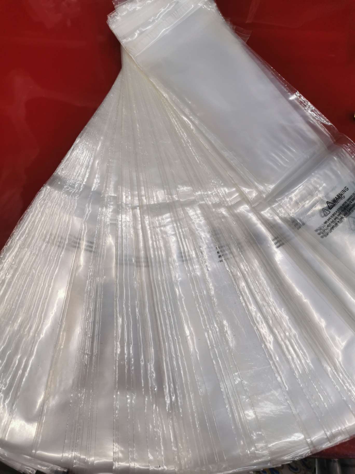 8*30+4 eco-friendly label PE bag sealing details Picture