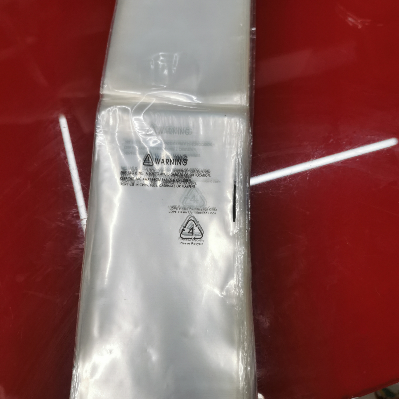 8*30+4 eco-friendly label PE bag sealing