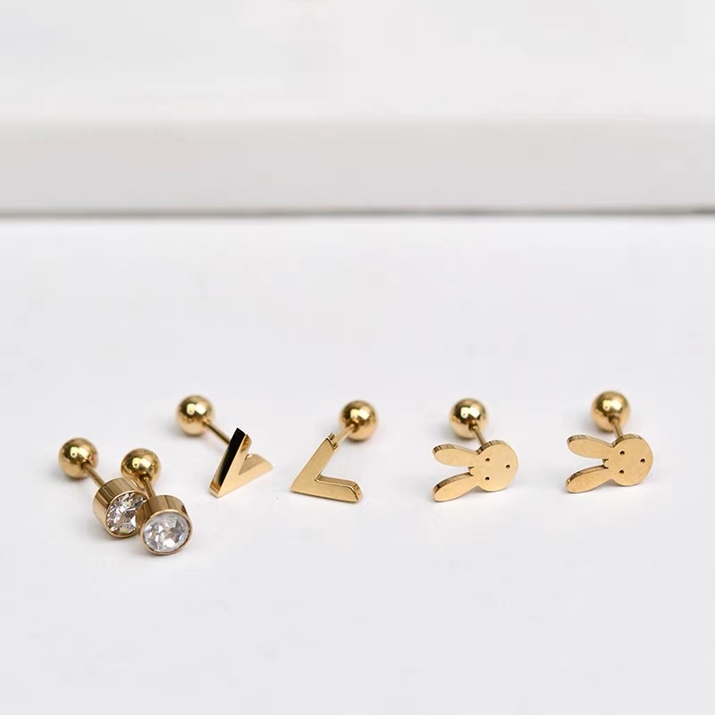 Personalized earrings, creative and elegant titanium steel earrings and stud earrings for women, 16 detail image 1