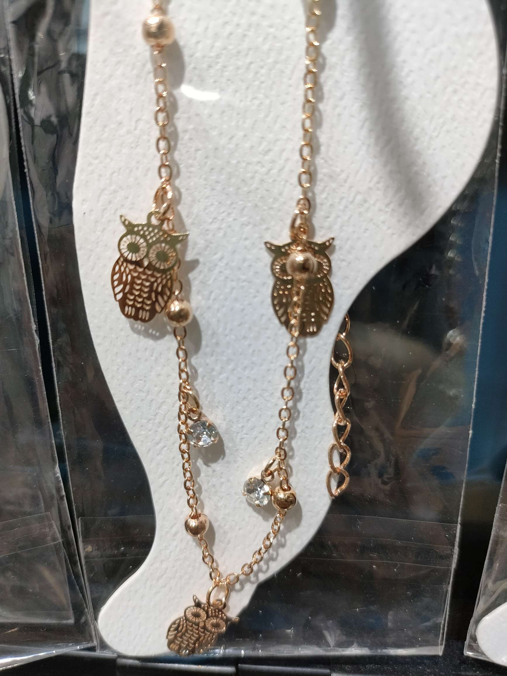 3片2钻圆叶子脚链详情图18