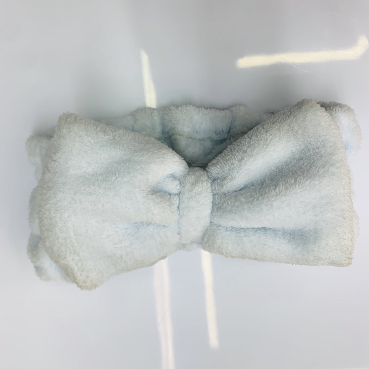 Yuhan Accessories Korean version facial cleansing hair tie blue bow tie