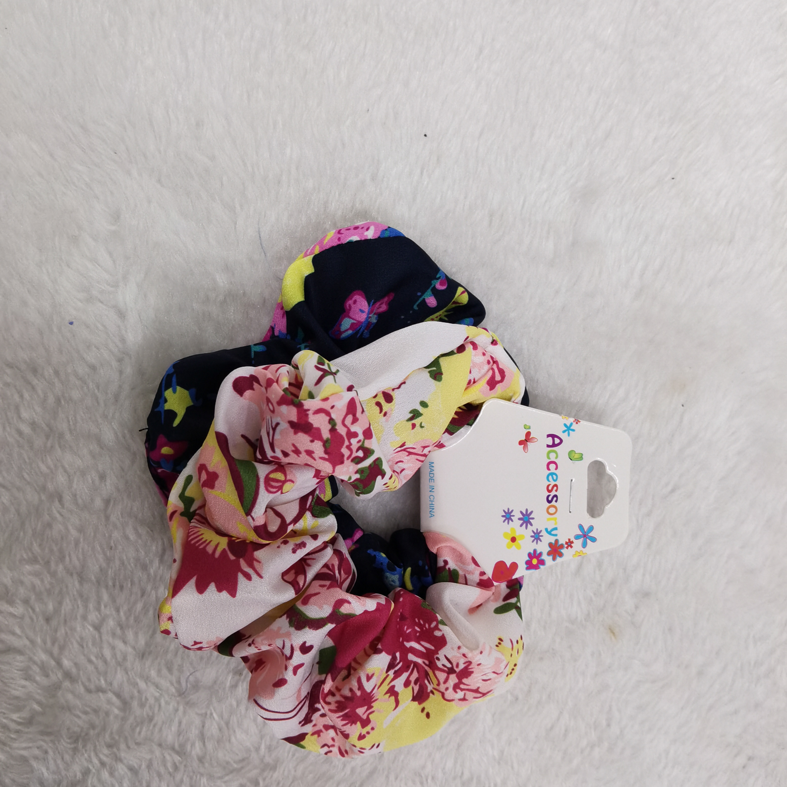 Europe And The United States Cross-Border Explosive Printed Hair Rope Hair Accessories Large Ring Elastic Cloth Hair Band Wholesale Lbv094