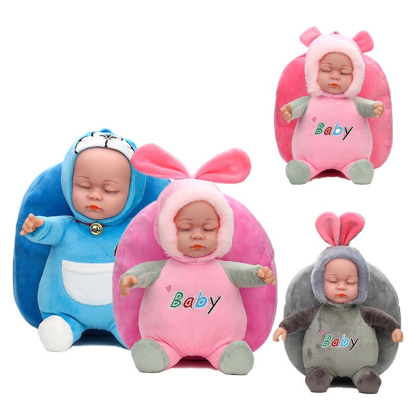 Sleep doll plush children's small backpack Baby cute toy small backpack kindergarten backpack bag