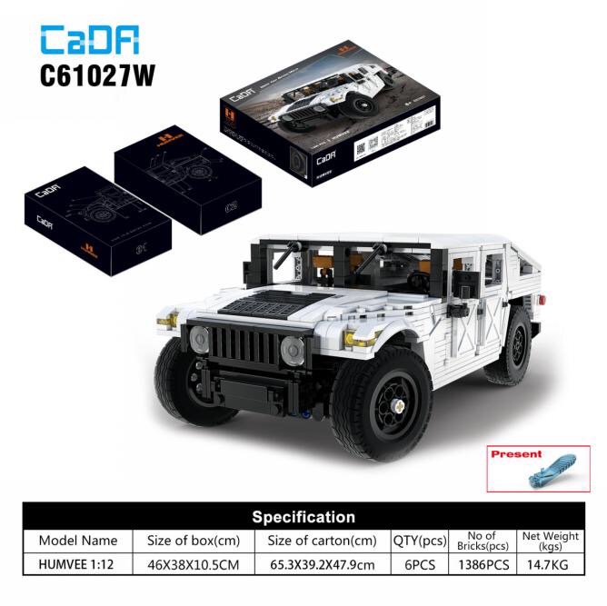 C61027 1:12 authorized HUMVEE off-road vehicle detail image 1