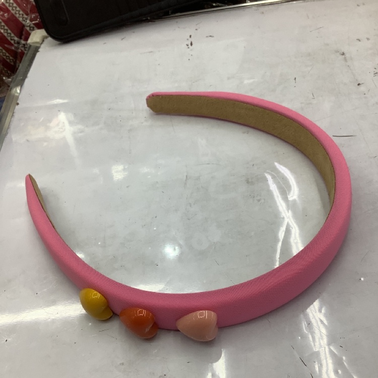 Corazón hebilla de pelo rosa versión coreana moda versátil tendencia duradero look gaul top color rosa aro de pelo