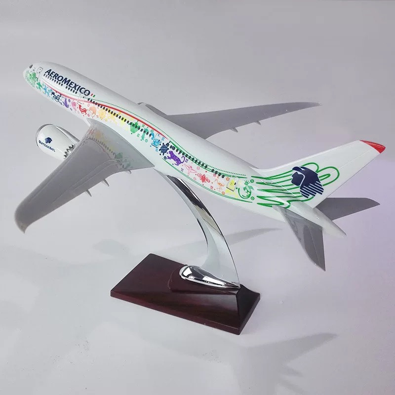 波音飞机787墨西哥航空34cm合金仿真模型创意礼品工艺品桌面摆件详情图1