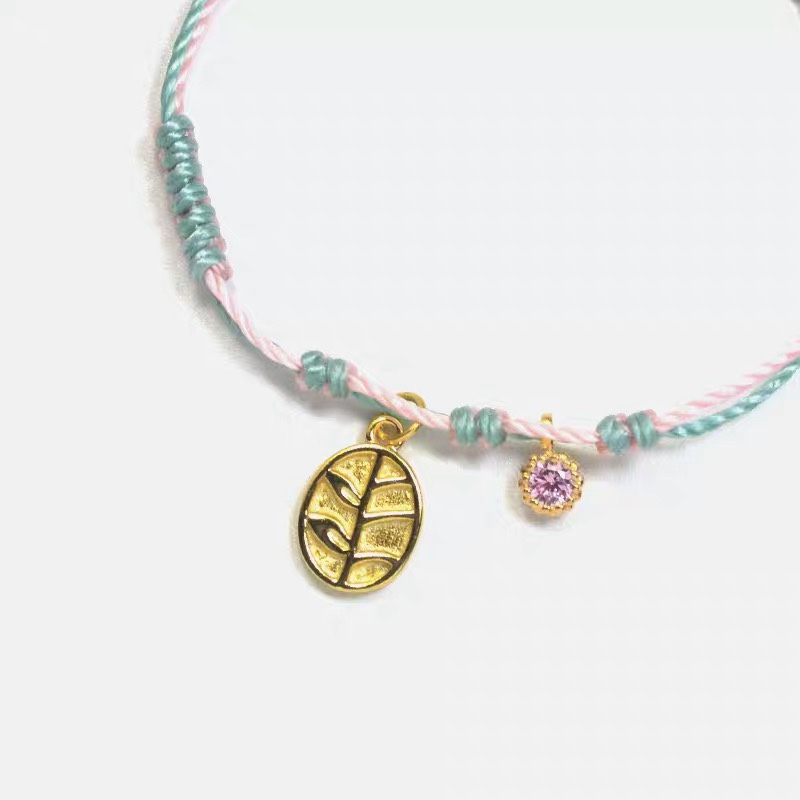 Golden leaf bracelet